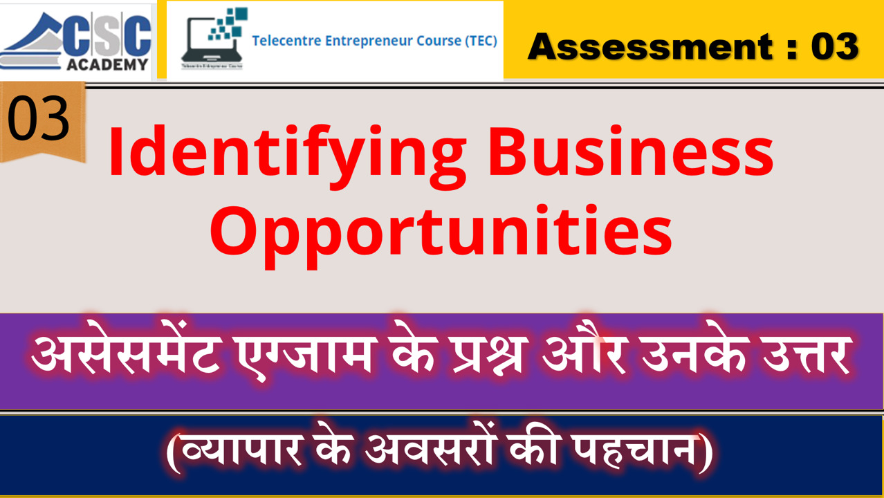 Identifying Business Opportunities